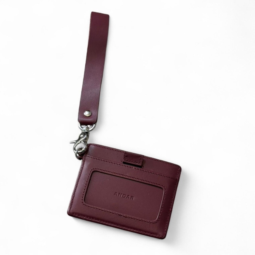 Andar "The Denner" Wild Cherry Leather Keychain Wallet